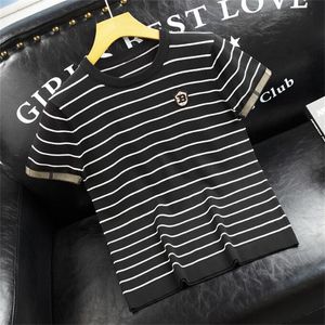 2023 Designers tr￶jor Herrkvinnor Pullover Fashion Classic Highs Quality Round Neck Short Sleeve Sweater Knitwear