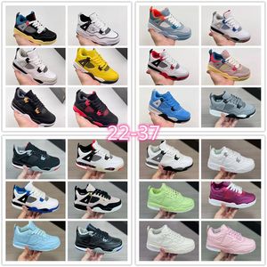 With Box Kid shoes 4s 4 Children Preschool PS Athletic Outdoor Baby designer sneaker Trainers Toddler Girl Tod Chaussures Pour Enfant Sapatos infantis Child shoe