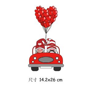 Föreställningar Kärlek Hjärta Stryk på överföring för kläder Stor storlek Röd Rose Valentines Patches Sticker T-shirt Applikationer för Kläder Väska Kuddfodral Gör-det-själv-dekorationer