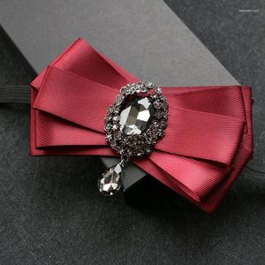 Bow Ties High Quality British Men Dress Tie Fashion Shiny Diamond Accessories Groom Wedding