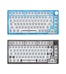 Keyboards Feker IK75 V3 3 Mode Wireless 75 Gasket Mechanical Keyboard kit Black Blue swappable lighting effects RGB led 24G BT 2212681116