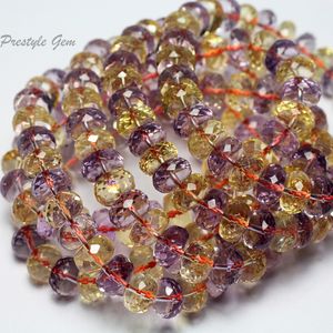Beaded Necklaces Meihan Natural Amethyst Citrine Quartz Faceted Rondelle Charms For Bracelets Beads Christmas Decoration 221207