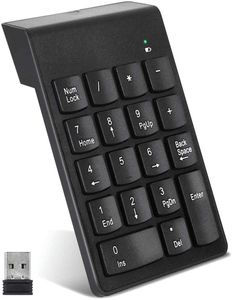 Clavier numérique sans fil 18 touches numéro portable Numpad avec 24 g de minimum de récepteur USB pour ordinateur portable ordinateur portable Desktop6814070