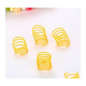 Cat Toys Novely Pets Cat Interactive Toys Solid Color Eco Friendly Plastic Spring D￥lig husdjur som s￤ljer 0 8SI E1 Drop Delivery Home G DH7GV
