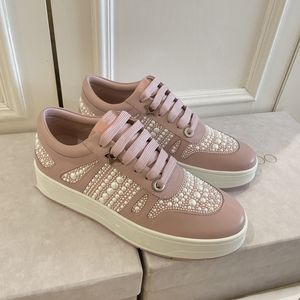 Sapatos J02 Designer Top Vers￣o Top Customizada 2022 New JChoo Home Ladies Rosa Casual Sneakers