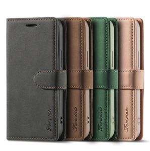 Retro Leather Flip Willet Cases para iPhone 12 Mini 11 Pro Max X XS XR 6 6S 8 7 Plus Soporte de tarjetas Slots Phone Bag Cover con Magnetic2260063