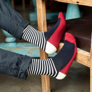 Men's Socks 5 Pairs/Lot Fashion Striped Men Casual Brand Cotton Sock Man Red Lips Meias Cool Mens Colorful Art Calcetines Hombre