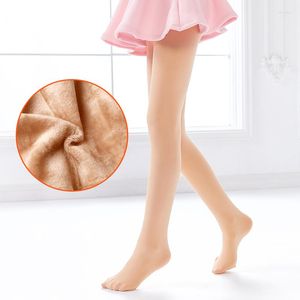 Abbigliamento da palcoscenico Ragazze Addensare Collant da ballo Bambini Caldi collant da balletto invernali Calze quotidiane senza cuciture in velluto