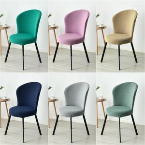 Chair Covers Polar Fleece Big Curved High Back Round Bottom Seat Cover Washable Stool Elastic Slipcovers Stretch Dining Bar