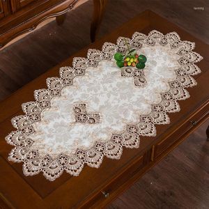 Table Cloth Modern Damask Embroidery Trim Oval Tablecloth European Style Furniture El Restaurant Decorative Cover Tapete Kitchen Nappe