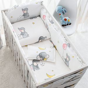 Rails de cama 69pcs Elephant Baby Ding Conjunto de algodão Decoração menina garoto de berço lençóis 1206012070cm 221208