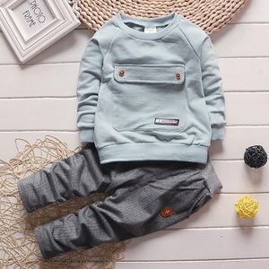 Set di abbigliamento Felpa per bambini 2022 T-shirt a maniche lunghe per ragazzi primavera e autunno Pantaloni 2 pezzi 0-3 anni Fabbrica diretta