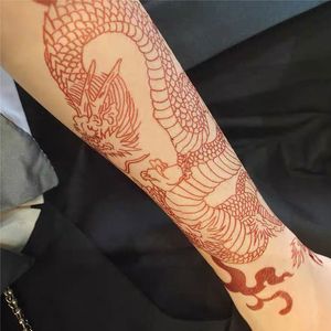 Временные татуировки Три скаутов водонепроницаемые красные драконы