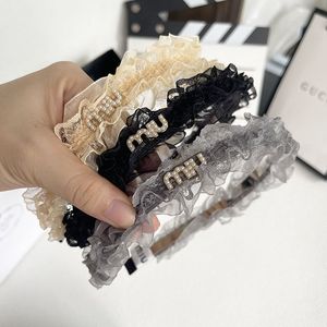 Designers Designer's Head Scarf Japanese and Korean New High-End Black Lace Hair Hoop Luxury Women's Hair Band Fashionable Design Hairpin Versatile P6FH