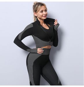 Yoga Outfits Set Seamless Sportswear Yoga suit Fitness Clothing gym Sports Suits 2 piece Workout Running Clothes legging sets for women