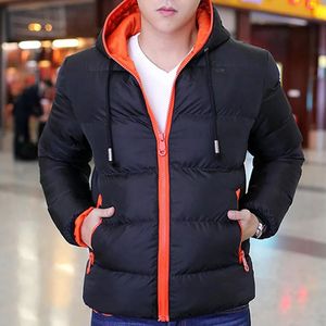 Men's Down Parkas Jaqueta Masculino Slim Fit Hooded Fashion Overcoats Plus Size 4X Cotton Jackets Men Winter Casual Outerwear 221207
