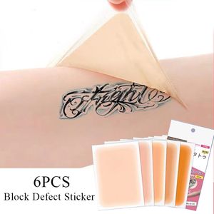 Temporary Tattoos 6PCS Tattoo Cover Up Skin Color Scar Concealer Sticker Portable Flaw Birthmark Concealing Waterproof Beauty Cosmetic Tools 221208