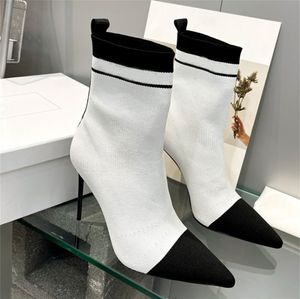 أزياء Womens Skye Boots Sock Shoes Roni امرأة متماسكة المصممة الجلدية عالية الكعب Boot V7by#