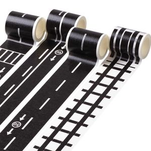 Pcs m Railway Train Curve Design Paper Washi Tape DIY Road Traffic Adhesive Scrapbooking Sticker Label Masking