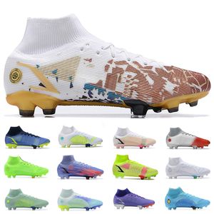 2023 Mens Soccer Shoes XIV 14 Elite FG High Cleats CR7 Impulse Outdoor Leather Comfortable Knit ACC Football Boots EUR 39-45