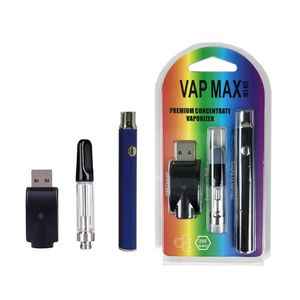Vape Pen Battery VAP MAX W3 Kit 350mAh bater￭a recargable con 0.5 ml 1.0 ml de cartucho de aceite D8 510 Atomizador Th210 TH210 con cargador USB