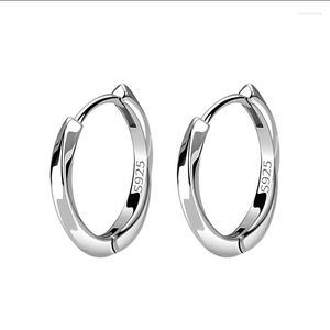 Hoop Earrings JOJOZ 2022 S925 Silver Needle Plain Stud Men's Premium Small Design