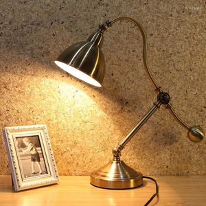 Table Lamps Home Office Vintage Work Desk Bedside Study Room Light Library Reading Lamp Abajur Industrial Adjustable