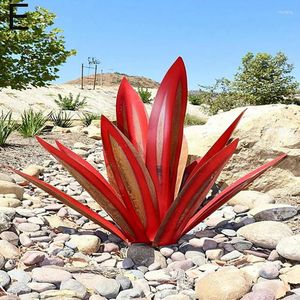 Dekorativa blommor Tequila Rustic Sculpture Diy Metal Agave Plant Garden Yard Art Decoration Landscape Ornaments Handgjorda hem