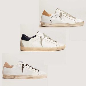 Scarpe casual sportive Designer Uomo Donna Sneaker Superstar Doold Dirty Golden Fashion Ball Star Scarpe da esterno Scarpe basse in pelle bianca 2022 Qualità di lusso con scatola NO433