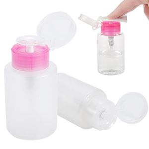 Förvaringsflaskor 150 ml tom plast nagellack remover alkohol flytande press pumpning dispenser flaskkonst uv gel renare verktyg