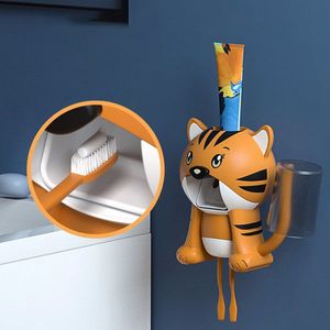 Toothbrush Holders Automatic Toothpaste Squeezer Cartoon Toothbrush Cup Music Toothpaste Dispenser Durable Bathroom Supplies Easy to Use 221208