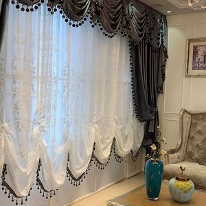 Curtain High-end Living Room Curtains European-style Simple Modern Gray Velvet Bedroom Shading Custom Luxury Atmosphere Villa High