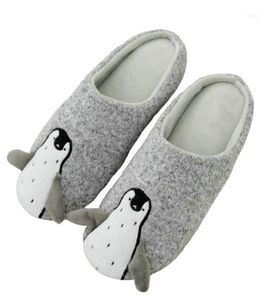 Slippers Big Size Penguin Animal Pattern Home WomenMen Indoor Shoes For Bedroom House Adult Guest Soft Bottom Flats118320989