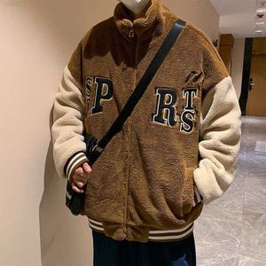 Men's Jackets Streetwear Trend Thick Warm Coats Winter and Women's Couple Clothes Classic Fashion Fleece Baseball Jacket for Men