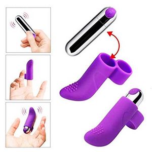 Sexleksak Full Body Massager Vibrator 10 Hastigheter USB Laddning Finger S Clitoris Stimulation Silicone Toys For Women Massage vibrerande vuxen 5v4b