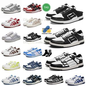 Airiivi Casual Running Shoes Bone Skel Top Low Hi White Light Gray Black Brown Purple Red Bred Navy Pink Green Brown Blue Mens Womens Sneakers Trainers