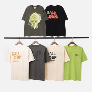 2023 Galler Yesdept T 셔츠 Mens Tshirt 디자이너 패션 퓨어 코튼 T 셔츠 Womens 하이 스트리트 럭셔리 루스 클래식 프린트 커플 탑 의류 사이즈 S-XXL