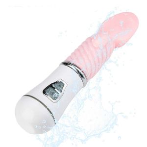 Vibrator Electric Tongue Rechargable Poadablema de massagem Multi-Frequ￪ncia Simula￧￣o G Spot Rod Toys Sex Toys FH9Y