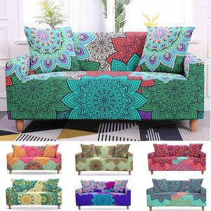 Chair Covers Elastic Sofa Cover For Living Room Big Stretch Slipcovers Sectional Mandala Armchair Home Decoration Cushion 1PC