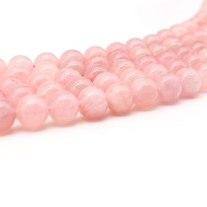 Cuarzo de rosa más popular 5 hilos/lote 4 mm de 6 mm 8 mm 10 mm 12 mm redondo de piedra natural cuentas sueltas para collar de pulsera joyas de bricolaje