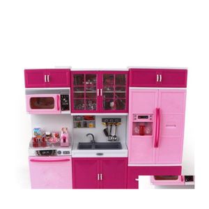 Küchen Spielen Essen Kinder Große Kinder /27S Küche Mit Ton Und Licht Mädchen Pretend Kochen Spielzeug Set Rosa Simation Schrank Geschenk Dhvan