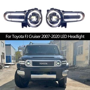 Bilstr￥lkastare Montering av bilar DRL dagtid Running Light High Beam f￶r Toyota FJ Cruiser Front Lamp Head Lights