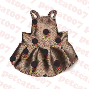 Cartoon Letter Pets Dress Dog Apparel Designer Pet Spódnica w stylu imprezowy Sukienki