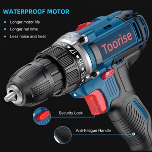 Electric Drill parafusadeira a bateria Cordless Brushless Impact Power Driver Screwdriver Accessories Wood Tool Hammer 221208
