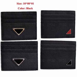 Met doos Fashion Credit Card Holder echte Saffiano Leather Cardholder Wallet Business Money Clip Coin Purse for Men and Women 20317m
