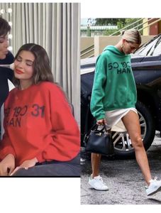23SS Kadın Hoodie Pamuk Gevşek Sweatshirts Tasarımcı Üstleri Tezgahlar Bluz Mektup Baskı Milan Pist Markası Vintage Tasarımcı Üst Uzun Kollu Kazak Çıkış