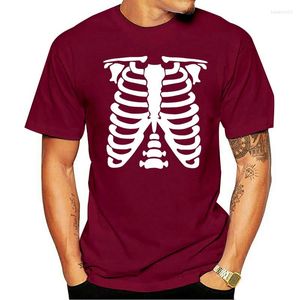 Men's T Shirts Ribcage Skeleton Halloween Horror Punk Boys Girls Scary Fancy Dress Top Men Women Cartoon Casual Short
