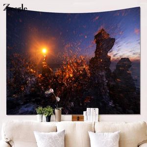 Tapestries Zeegle Hanging Wall Tapestry Special Effects Home Decor Yoga Beach Towel For Living Room Bedroom