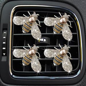 Pcs Crystal Bee Car Air Fresheners Vent Clips Diffuser Clip Rhinestone Diamond Decoration Accessories