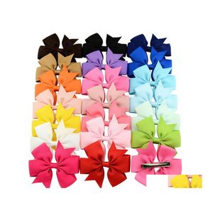 Hair Accessories Girl Candy Color Ribbon Clips Baby Fashion Girls Head Wears Kids Children Products Ylc010 Drop Delivery Maternity Dherc